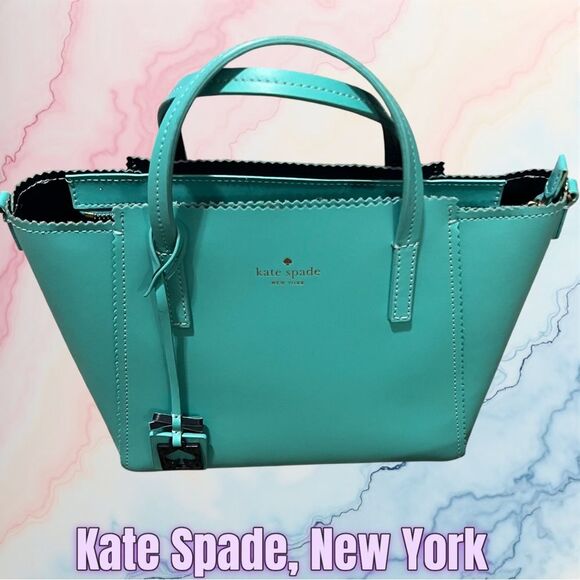 Preowned Kate Spade New York Ivy Drive Loryn Small Tote – Turquoise Blue - Picture 10 of 11